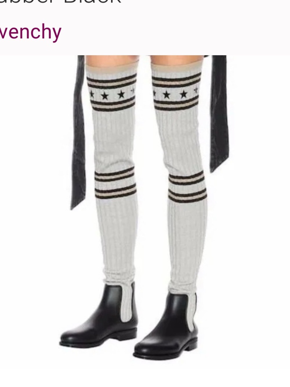 Givenchy Botte de Pluie Over-the-Knee Rain Boots Size 36 NWT
